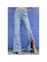 Azura Exchange Wide Leg Split Hemline Flared Jeans, hi-res