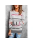 Azura Exchange Ribbed Knit Striped Sweater, hi-res