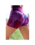 Azura Exchange Multicolor Tie-dye Print Booty Yoga Shorts, hi-res