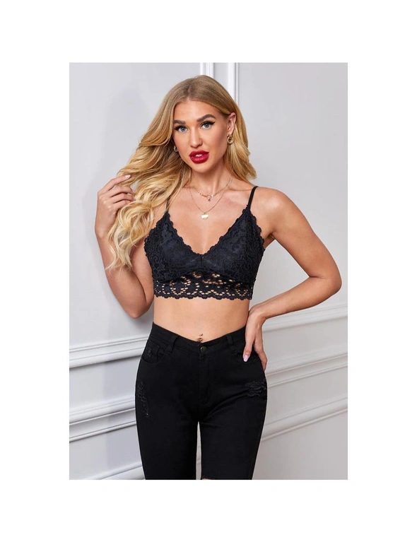 Azura Exchange Chunky Lace Bralette Crop Top, hi-res image number null