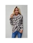 Azura Exchange Leopard Print Casual Knitted Sweater, hi-res