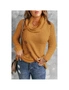 Azura Exchange Mustard Buttoned Wrap Turtleneck Sweater, hi-res