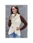 Azura Exchange Button Turtle Cowl Neck Asymmetric Hem Wrap Pullover Sweater, hi-res