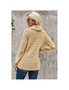 Azura Exchange Beige Buttoned Wrap Turtleneck Sweater, hi-res