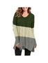 Azura Exchange Colorblock Cable Knit Sweater with Slits, hi-res