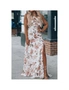 Azura Exchange Floral Slit Ruffled Halterneck Maxi Dress, hi-res