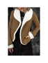 Azura Exchange Lapel Collar Fleece Open Front Coat, hi-res
