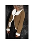 Azura Exchange Lapel Collar Fleece Open Front Coat, hi-res