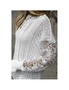 Azura Exchange Crochet Lace Pointelle Knit Sweater, hi-res