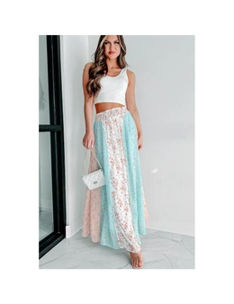 Azura Exchange Multi Floral Print Maxi Skirt