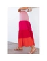 Azura Exchange Color Block Tiered Drawstring High Waist Maxi Skirt, hi-res
