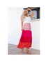 Azura Exchange Color Block Tiered Drawstring High Waist Maxi Skirt, hi-res
