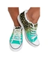 Azura Exchange Multicolor Leopard Print Criss Cross Distressed Canvas Sneakers, hi-res