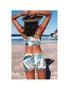 Azura Exchange Tropical Print Lace-up Ruffled Spaghetti Strap Bikini Set, hi-res