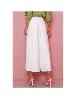 Azura Exchange Buttons Cropped Wide Leg Pants