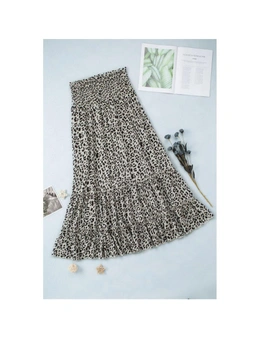 Azura Exchange Embellished High Waist Frill Tiered Maxi Skirt