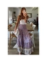 Azura Exchange Floral Print Shirred High Waist Maxi Skirt, hi-res