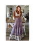 Azura Exchange Floral Print Shirred High Waist Maxi Skirt, hi-res