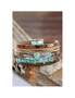 Azura Exchange Vintage Turquoise Multi-layer Leather Bracelet, hi-res