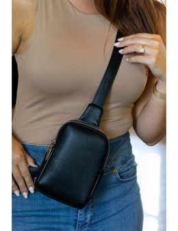 Azura Exchange Zipper Adjustable Strap Crossbody Bag 12*5.5*18cm