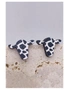 Azura Exchange Black Western Cow Pattern Stud Earrings, hi-res