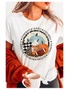 Azura Exchange White Autumn Vibes Pumpkin Graphic T-shirt, hi-res