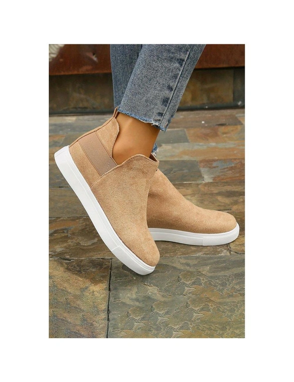 Azura Exchange Camel  High Top Slip-on Casual Sneakers, hi-res image number null