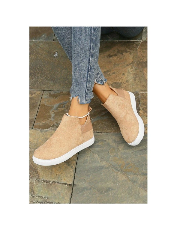 Azura Exchange Camel  High Top Slip-on Casual Sneakers, hi-res image number null