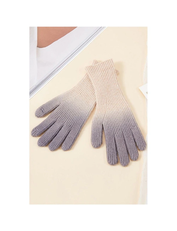Azura Exchange Purple Ombre Ribbed Knit Touch Screen Gloves, hi-res image number null