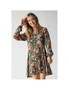 Azura Exchange Multicolour Vibrant Floral Print Lapel Collar Button Closure Shirt Dress, hi-res