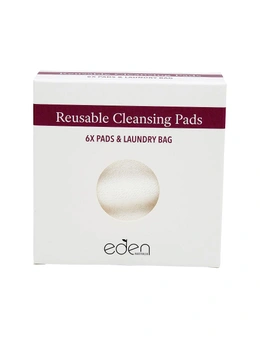 Eden Australia Makeup Remover Pads - Set of 6 with Laundry Bag