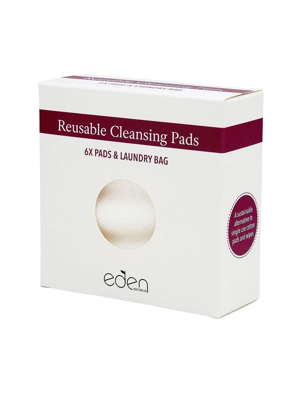 Eden Australia Makeup Remover Pads - Set of 6 with Laundry Bag, hi-res image number null