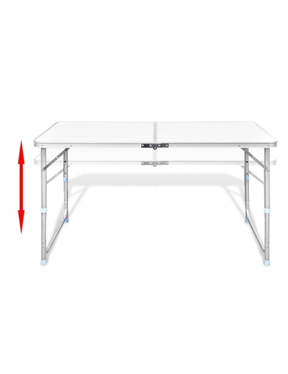 Bargene Aluminium Folding Portable Garden Camping Picnic Bbq Table Height Adjustable 120 X 60 Cm, hi-res image number null