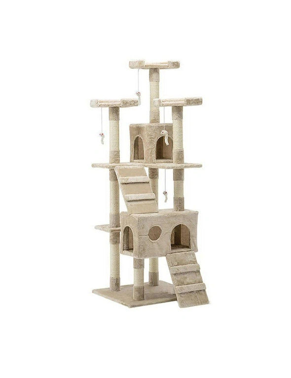 Bargene Cat Tree Scratching Post Scratcher Pole Gym Toy House Furniture Multilevel, hi-res image number null