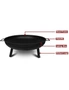 Bargene Portable Outdoor Fire Pit Fireplace Open Patio Heater Garden Plant Bowl Steel, hi-res