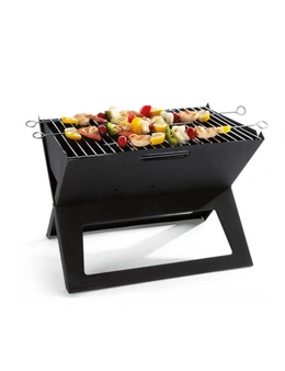 Bargene Portable Notebook Grill Foldable Folding Charcoal Bbq Camping Picnic Barbecue
