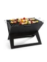 Bargene Portable Notebook Grill Foldable Folding Charcoal Bbq Camping Picnic Barbecue, hi-res