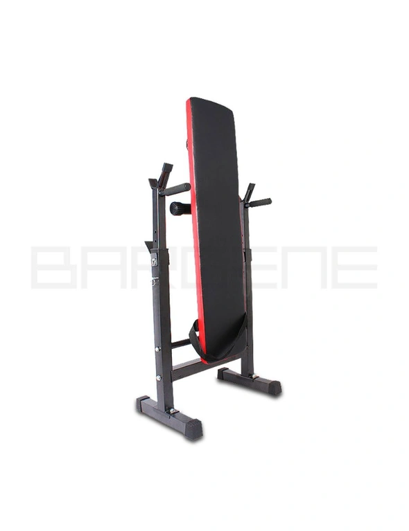 Bargene Adjustable Weight Bench Fitness Home Multi Gym Flat Press Incline Squat Rack, hi-res image number null