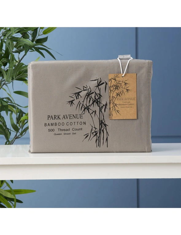 Park Avenue 500 Thread Count Natural Bamboo Cotton Sheet Sets  - 8 Colours, hi-res image number null
