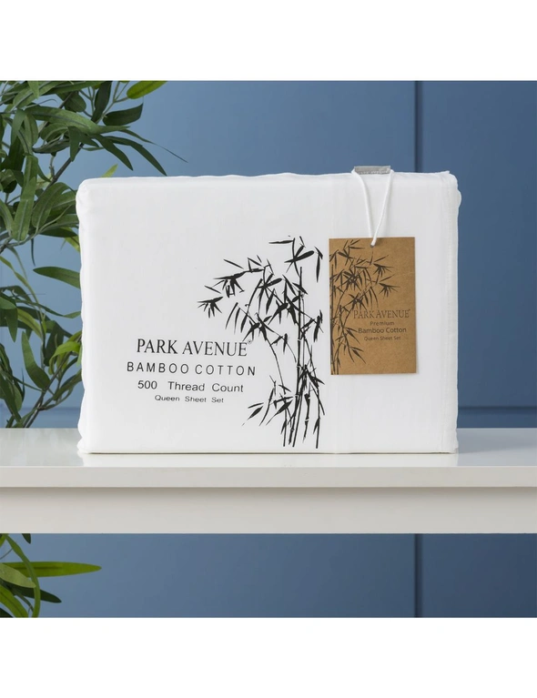 Park Avenue 500 Thread Count Natural Bamboo Cotton Sheet Sets  - 8 Colours, hi-res image number null