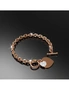 Bullion Gold Diamond cut Belcher Chain T-lock Toggle Bracelet in Rose Gold Layered Steel Jewellery, hi-res