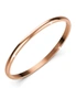 Bullion Gold Solid Round Stainless Steel Bangle in Rose Gold, hi-res