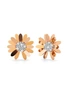 Bullion Gold Morning Daisy with Created Diamonds Stud Earrings in Rose Gold Layered Steel Jewellery, hi-res