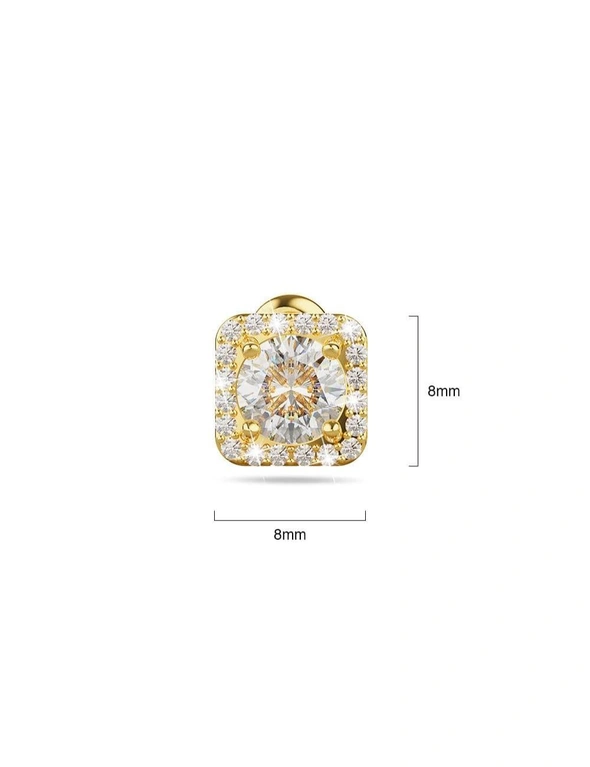 Bullion Gold Meissa Cube Gold Stud Earrings, hi-res image number null