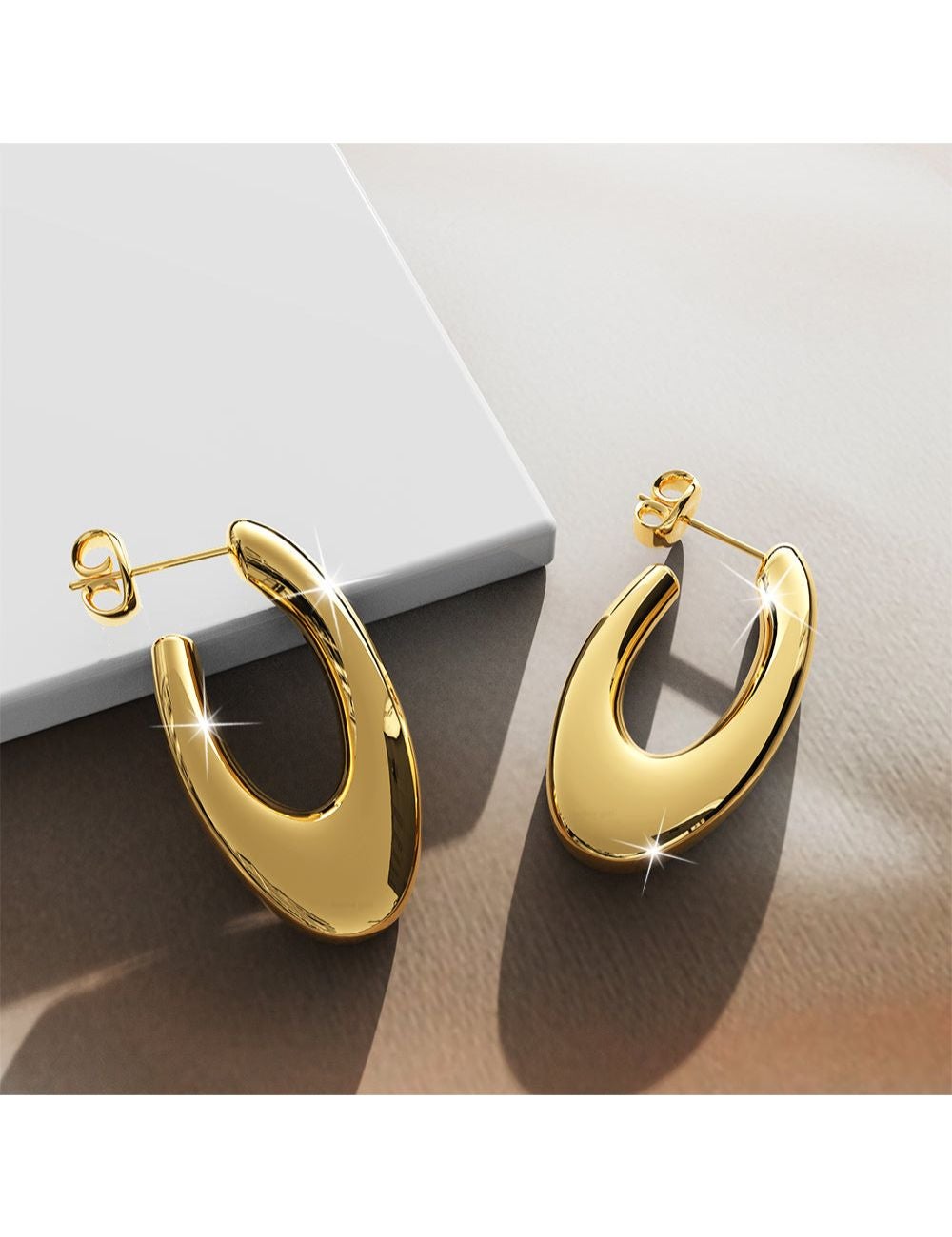 Bullion Gold Bright Gold Titanium Hoop Earrings Rivers Australia
