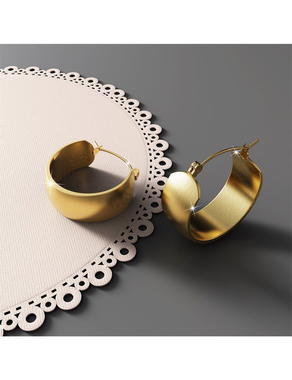 Bullion Gold Posh Gold Titanium Hoop Earrings Rockmans