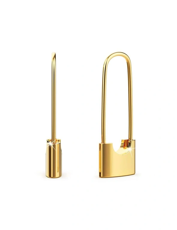 Bullion Gold Dainty Lock Earrings in Gold, hi-res image number null