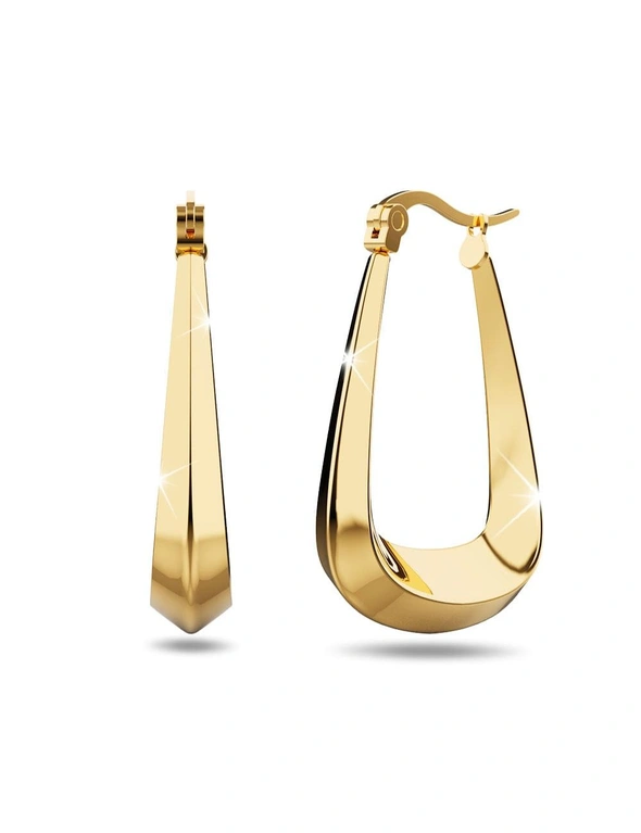 Bullion Gold Photon Alyssa Hoop Gold Layered Earrings, hi-res image number null