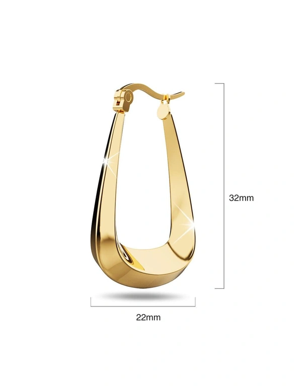 Bullion Gold Photon Alyssa Hoop Gold Layered Earrings, hi-res image number null