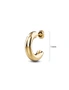 Bullion Gold Creole C-Hoop Gold Layered Earrings 14mm, hi-res